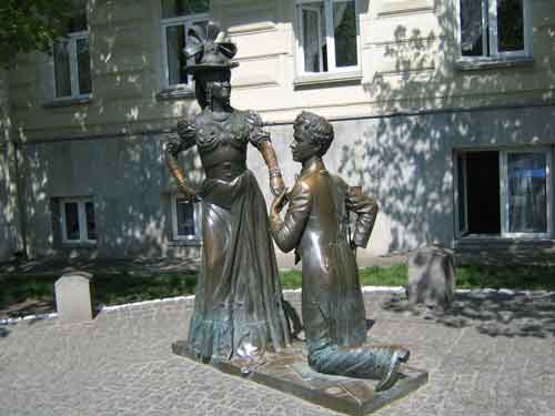 Statue near the Andreevskaya church in Kiev